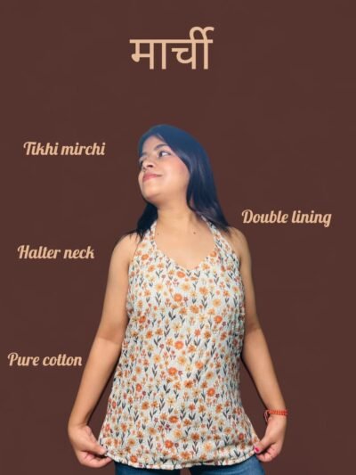 Marcchi - Hakoba Short Printed White Kurti